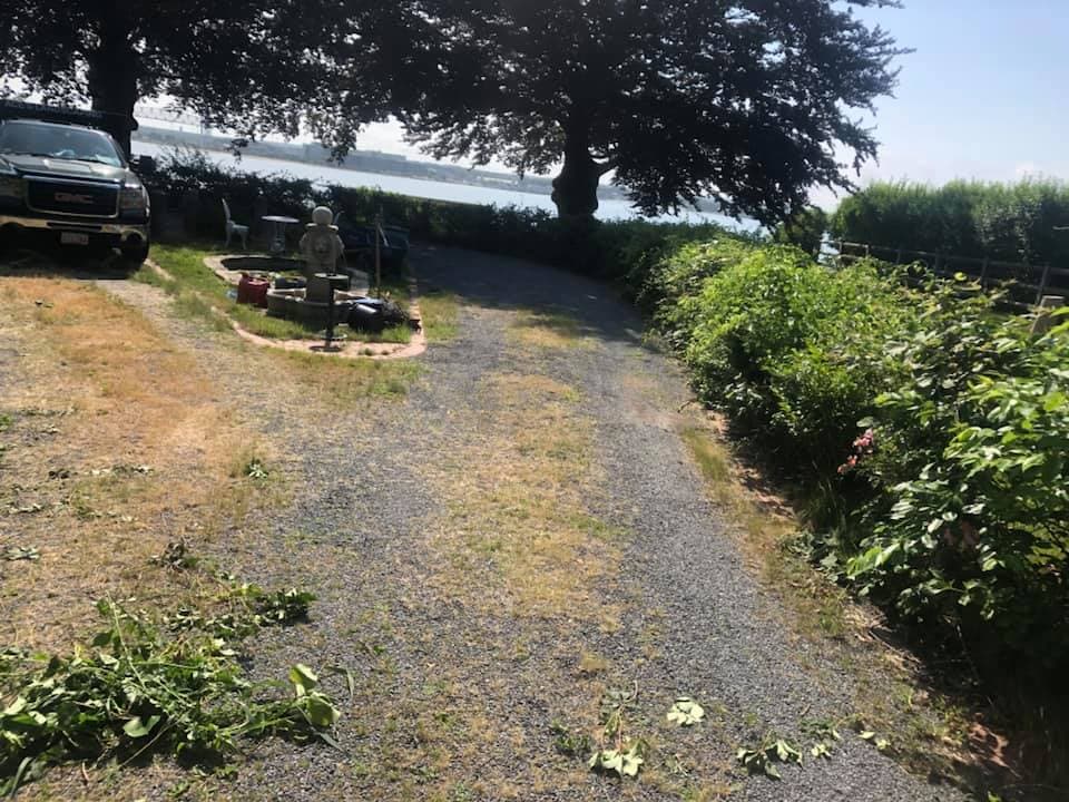 Before shot of Driveway Installation